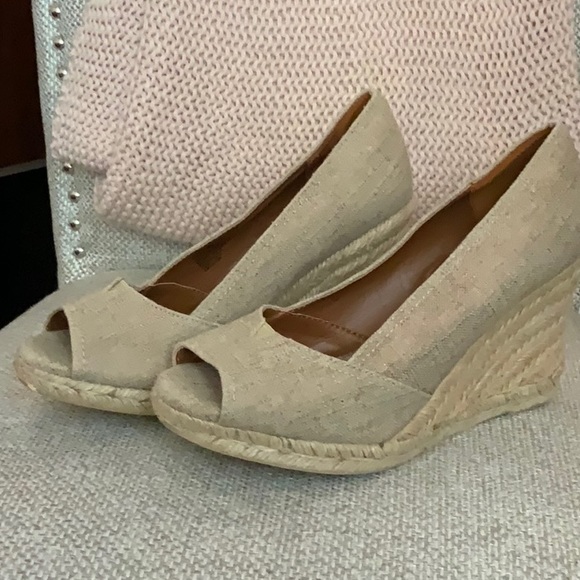 NWOT Target Sonoma Peep Toe Espadrilles in Natural 9.5M - Picture 2 of 7